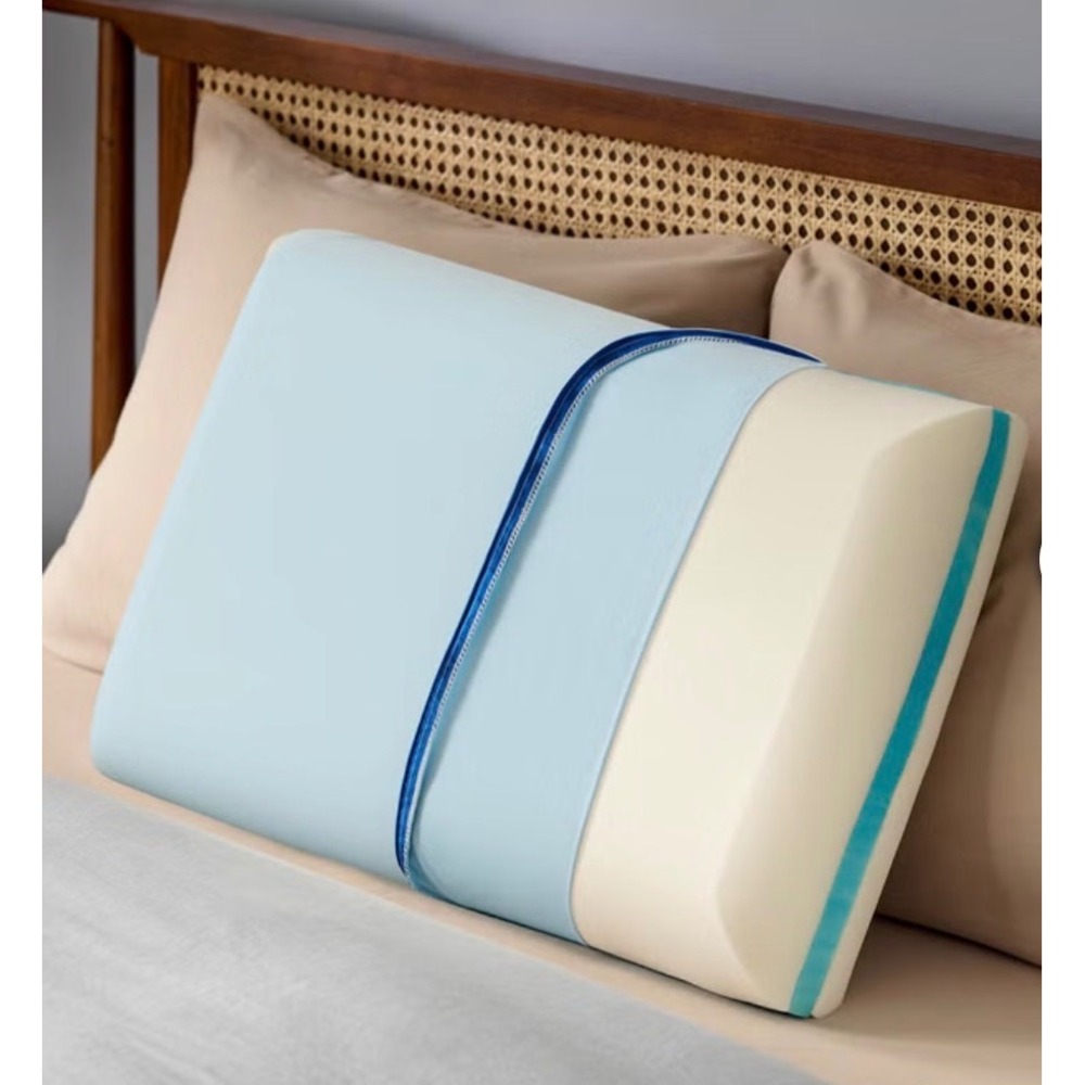 Sealy Posturepedic Expert Support Pillow Unisex Q Blue NEW Memory Foam